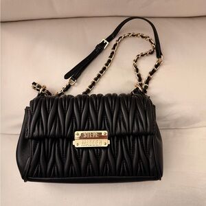 Steve Madden Black Textured Crossbody Bag